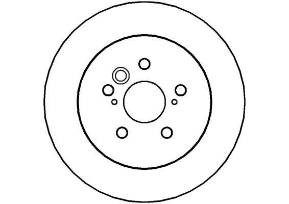 Disctech Brake Disc - Fits Audi, Toyota - ABD2208 - Rear Axle