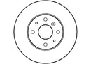 Disctech Brake Disc - Fits Daihatsu, Toyota - ABD2876 - Front Axle