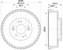 Mintex Brake Drum (Single) fits -Kia MBD283 (also fits other vehicles)