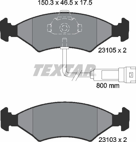 Textar Brake Pad Set - 2310501