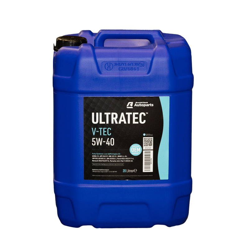 Ultratec V-TEC F1 5W40 - 20 Litre Engine Oil