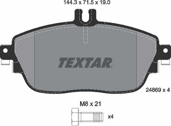 Textar Brake Pad Set - 2486901