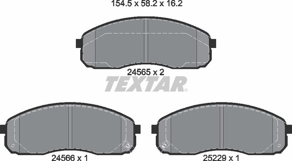 Textar Brake Pad Set - 2456501