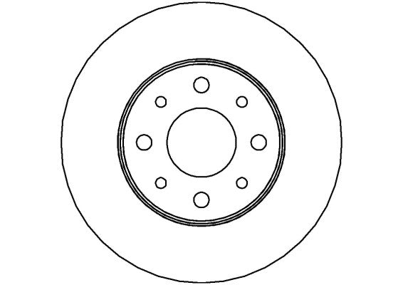 Disctech Brake Disc - Fits Alfa romeo, Fiat - ABD3475 - Front Axle