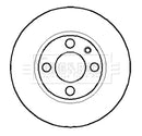 Borg & Beck Brake Disc (Single)  - BBD5844S