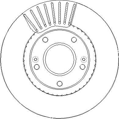 Disctech Brake Disc - Fits Hyundai, Suzuki - ABD3831 - Front Axle
