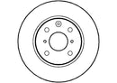 Disctech Brake Disc - Fits Citroën, Mazda - ABD2037 - Front Axle