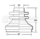 First Line Cv Joint Boot Kit Part No -FCB2763