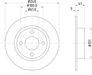 Mintex Brake Discs fits -Nissan S240:4 MDC1410 (also fits other vehicles)