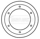 Borg & Beck Brake Disc Single Part No -BBD5921S