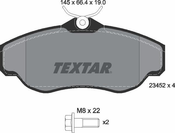 Textar Brake Pad Set - 2345201