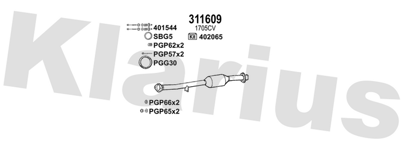 Klarius 311609 - Catalyst Type Approved  - Fits Fiat Ducato 2.0
