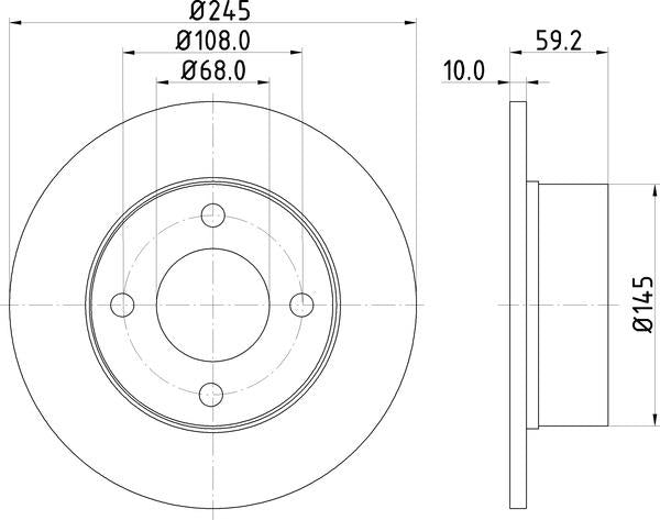 Mintex Brake Discs fits -Audi S251:4 MDC369 (also fits other vehicles)