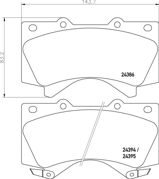 Mintex Brake Pad Set fits -Toyota MDB2878 (also fits other vehicles)
