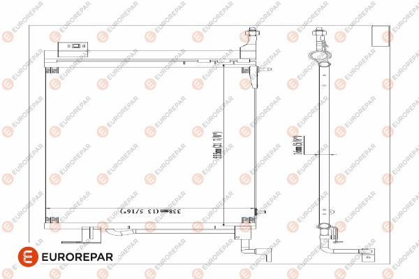 Eurorepar Air Conditioning Condenser - E163305