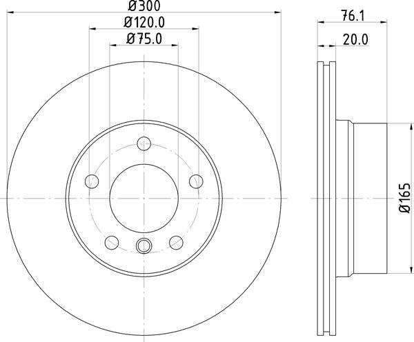 Mintex Brake Discs fits -BMW V310:5 MDC2626 (also fits other vehicles)