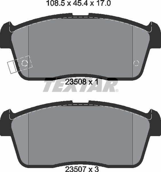 Textar Brake Pad Set - 2350801