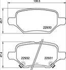Brembo Brake Pad Set - P59099