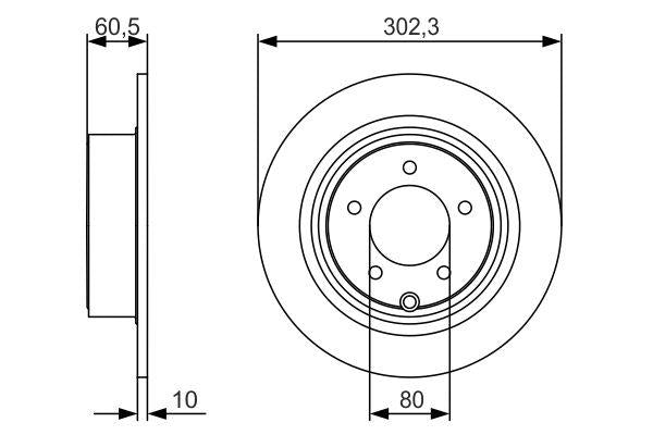 Bosch Brake Disc Pair Part No - 0986479R07