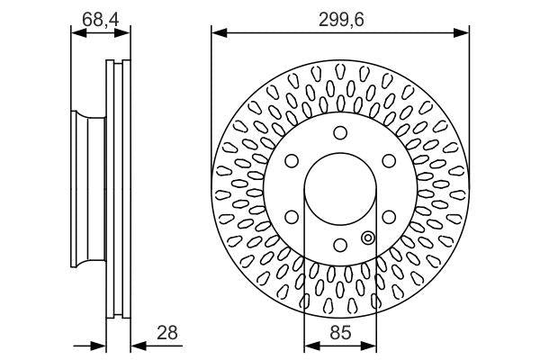Bosch Brake Disc > Single Bd1988 Part No - 0986479R78