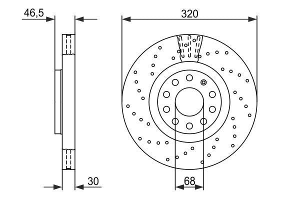 Bosch Brake Disc > Single Bd1136 Part No - 0986479258