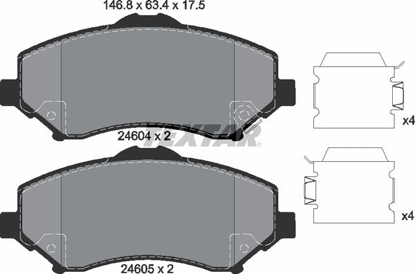 Textar Brake Pad Set - 2460402