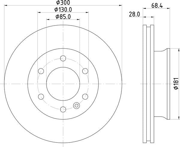 Mintex Brake Discs fits -MercedesBenz VW V308:5 MDC1771C (also fits other vehicles)