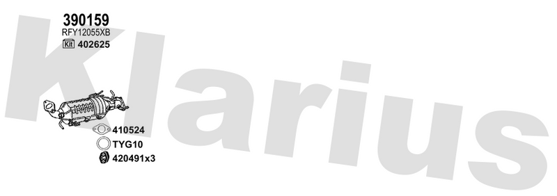 Klarius 390159 - Catalyst & Dpf Combined  - Fits Mazda 5 2.0D,2.0TD