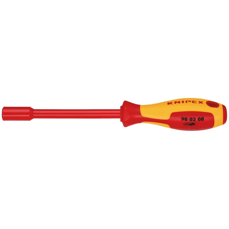 Draper KNIPEX 98 03 08 VDE Insulated Nut Driver, 8.0 x 125mm