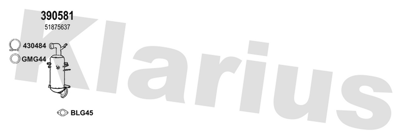 Klarius 390581 - Catalyst & Dpf Combined  - Fits Alfa Romeo 159 2.0JTDM