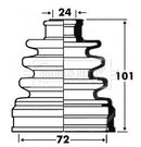 Borg & Beck Cv Joint Boot Kit Part No -BCB2865