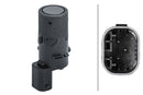 HELLA 6PX 358 141-621 Sensor, parking distance control - angled - 3-pin connector - Plugged