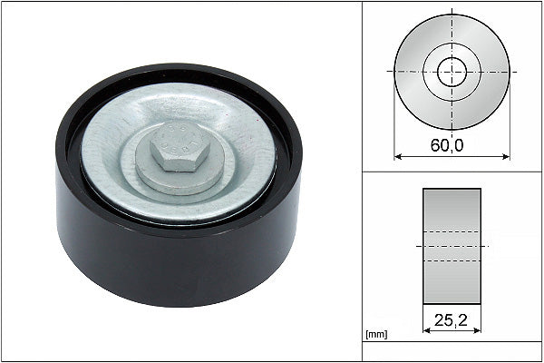 INA Deflection/Guide Pulley - V-Ribbed Belt - Part No - 532071510