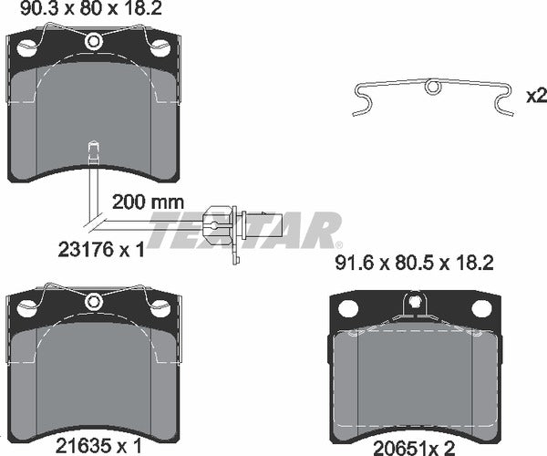 Textar Brake Pad Set - 2317602