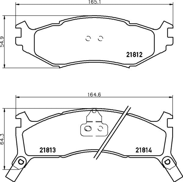 Mintex Brake Pad Set fits -Chrysler Plymouth MDB1789 (also fits other vehicles)