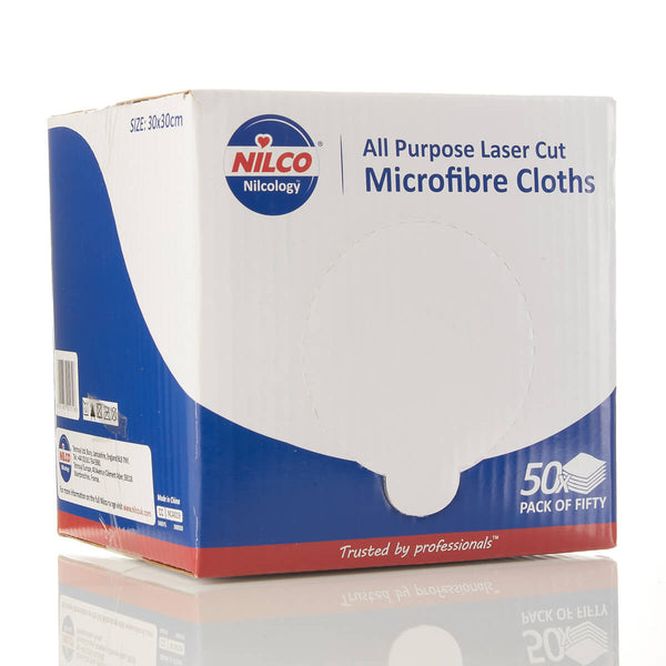 Nilco All Purpose Laser Cut Microfibre Cloths - Box of 50 - TETNCA019