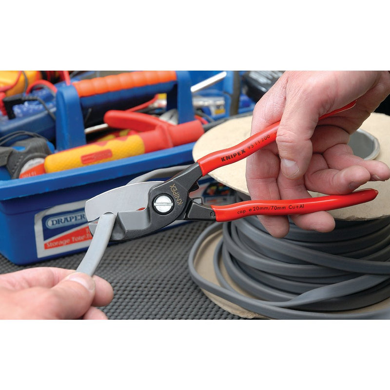 Knipex 95 11 200 Copper or Aluminium Only Cable Shear, 200mm
