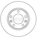 Borg & Beck Brake Disc Pair Part No -BBD5358