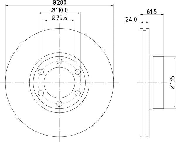 Mintex Brake Discs fits -Opel Renault Vauxhall V280:6 MDC1397 (also fits other vehicles)