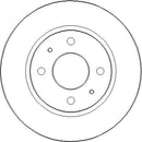 Disctech Brake Disc - Fits Mitsubishi, Nissan - ABD2915 - Front Axle