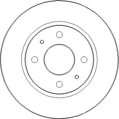 Disctech Brake Disc - Fits Mitsubishi, Nissan - ABD2915 - Front Axle