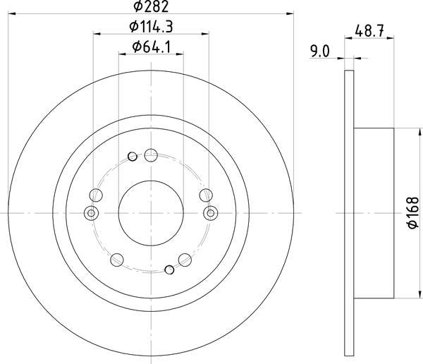 Mintex Brake Discs fits -Honda V311:5 MDC2860C (also fits other vehicles)
