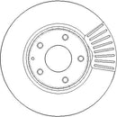 Disctech Brake Disc - Fits Mazda, Opel - ABD3301 - Front Axle