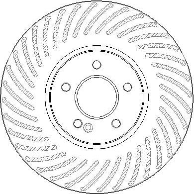 Disctech Brake Disc - Fits Mercedes-benz - ABD4094 - Front Axle