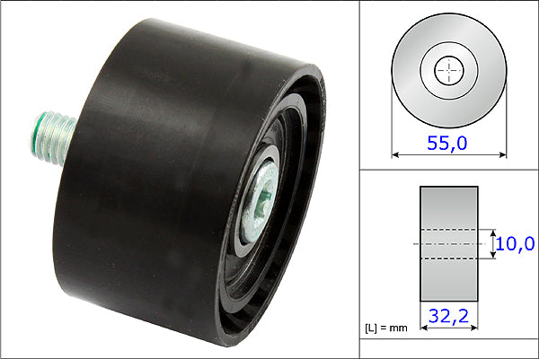 INA Deflection/Guide Pulley - V-Ribbed Belt - Part No - 532065910