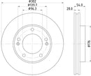 Mintex Brake Discs fits -Kia S280:4 MDC1797 (also fits other vehicles)