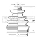 First Line CV Boot Kit  - FCB2221