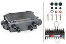 HELLA 8KV 177 785-017 Cable Junction Box - Flat Plug-in Connector 6.3mm - 12-pin connector - Number of