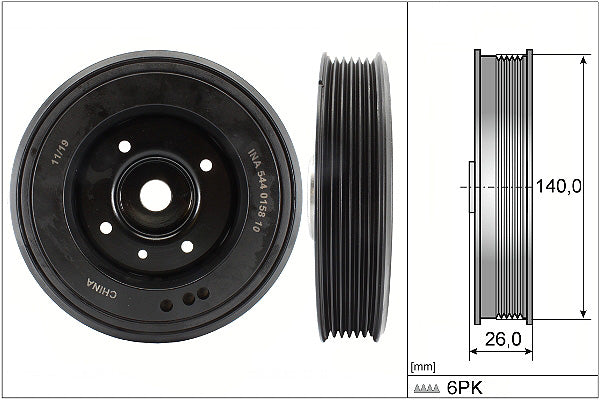 INA Belt Pulley Crankshaft Part No - 544015810