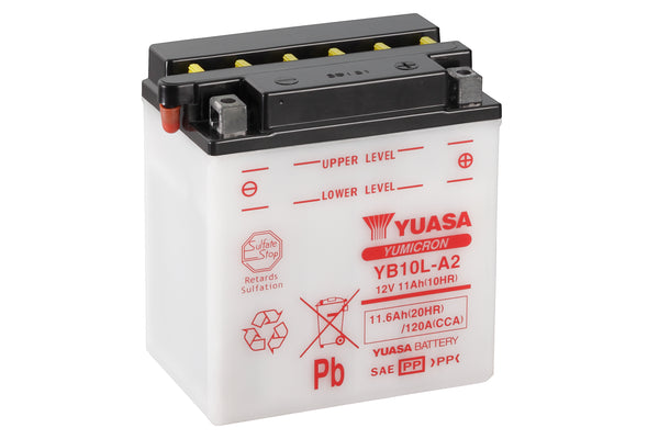 YB10L-A2 (CP) 12V Yuasa Yumicron Motorcycle Battery